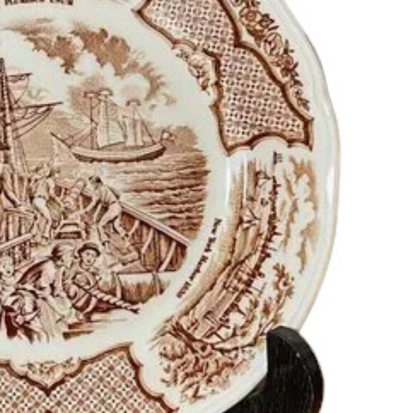 RARE Fair Winds Alfred Meakin Fair Winds Brown Bread & Butter Plate - Picture 5 of 8